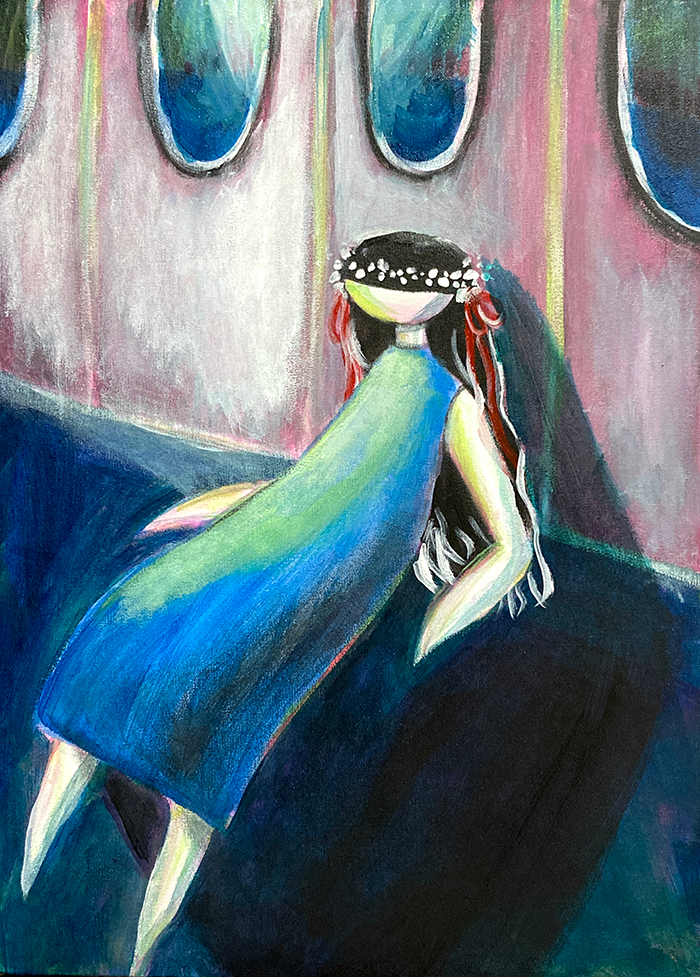 絵「どこに行くの」